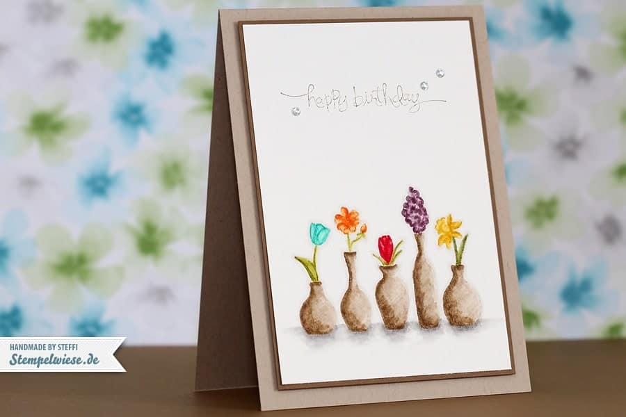Geburtstagskarte - Vivid Vases