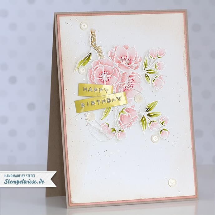Stampin’ Up! - Video - Tutorial - Aquarell - Write Marker - Cherry Blossom - Kirschblüte - Geburtstagskarte - Birthday Card ❤ Stempelwiese