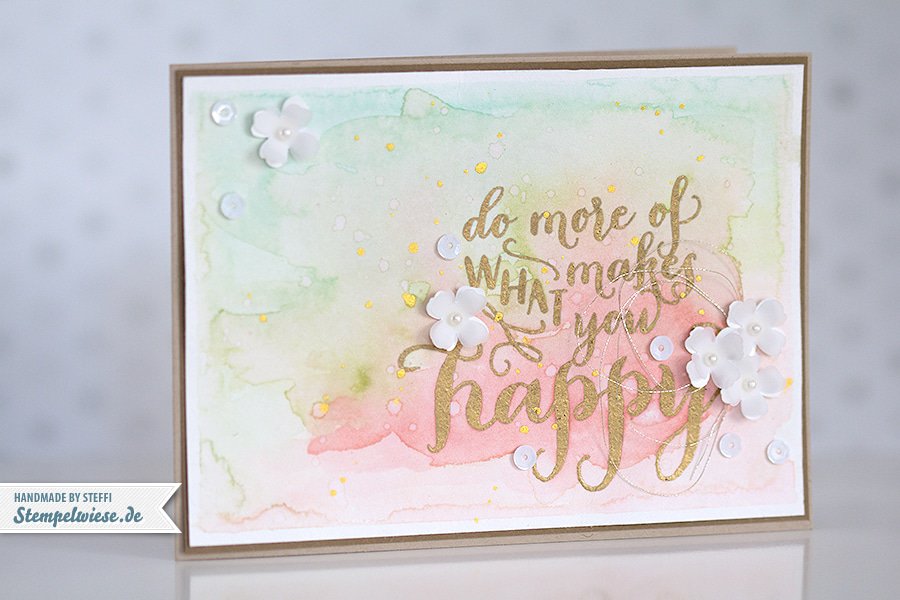 Stampin’ Up! - Do More Of What Makes You Happy - Hello Life - Aquarell - Water Color - Itty Bitty ❤ Stempelwiese