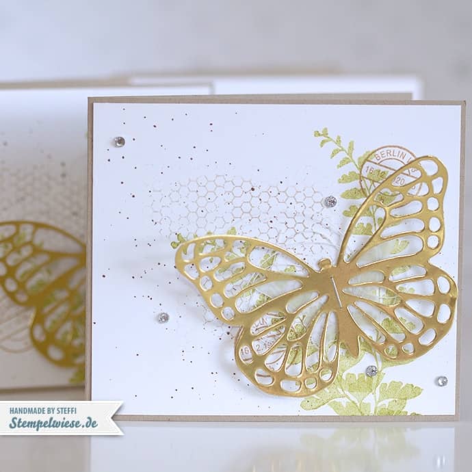 Stampin’ Up! - Schmetterlingsgruß - Thinlits - Buttefly Basics - Gold ❤ Stempelwiese