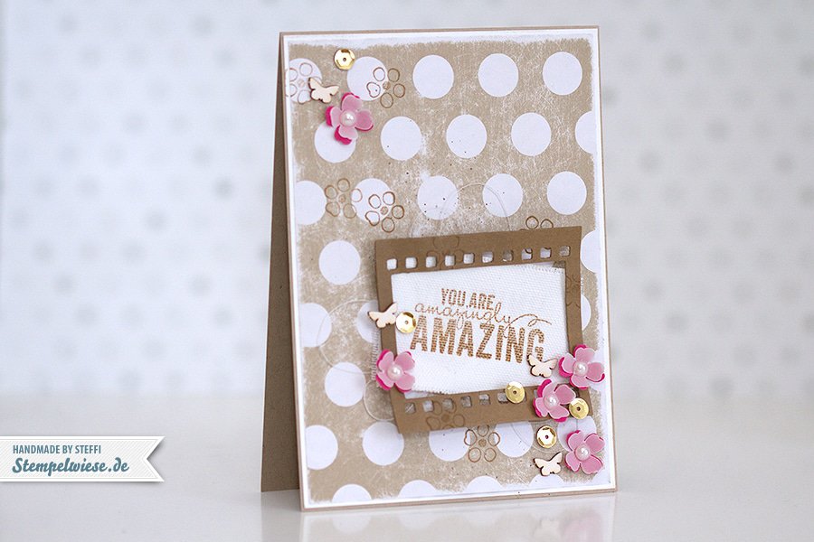 Stampin’ Up! - Painted Petals - Gold - Amazing - Itty Bitty Stanzen ❤ Stempelwiese
