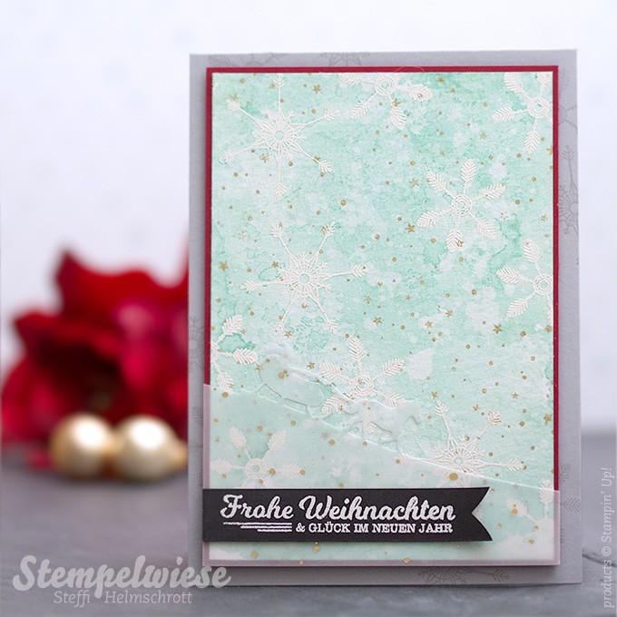 Stampin’ Up! - Christmas Card - Weihnachtskare - Embossing - Watercolor -  Global Design Project ❤︎ Stempelwiese