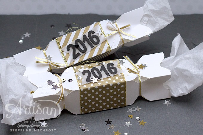 Artisan - Stampin’ Up! - New Year's Eve Poppers - Knallbonbon - Silvester ❤︎ Stempelwiese