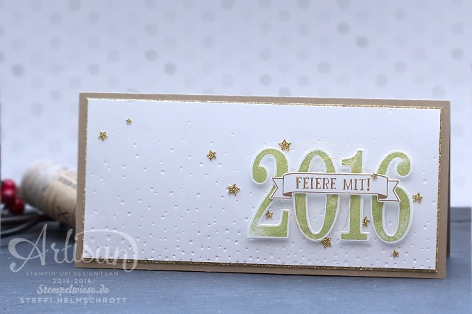 Stampin’ Up! - Silvester - Einladung - New Year's Eve Card - Gold - So viele Jahre - Große Zahlen ❤︎ Stempelwiese