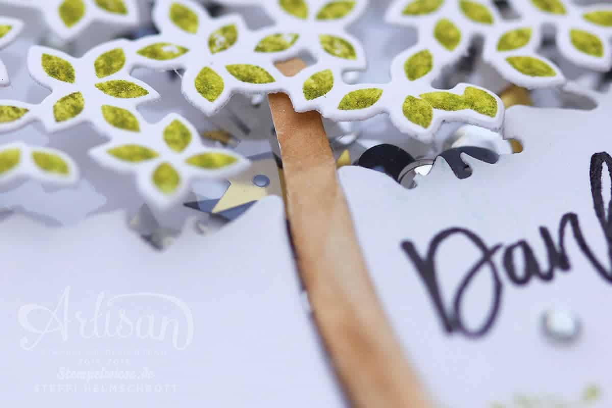 Stampin’ Up! - Artisan Designteam - Wald der Worte - Beautiful Branches - Shaker Card - Stempelwiese