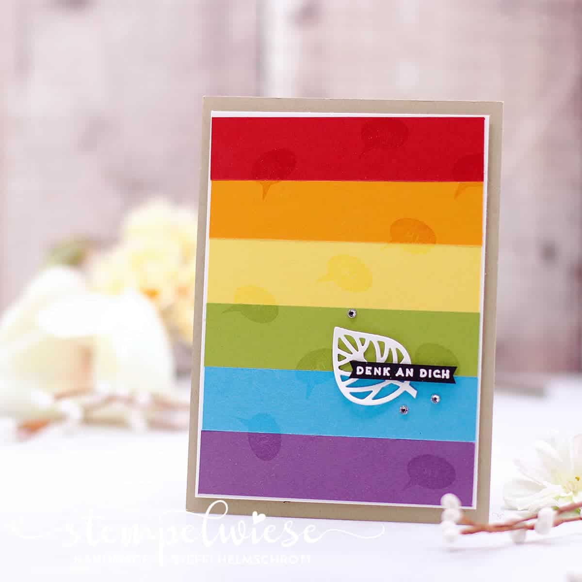 Grußkarte - Regenbogenfarben - Rainbow - Stampin’ Up! - Stempelwiese