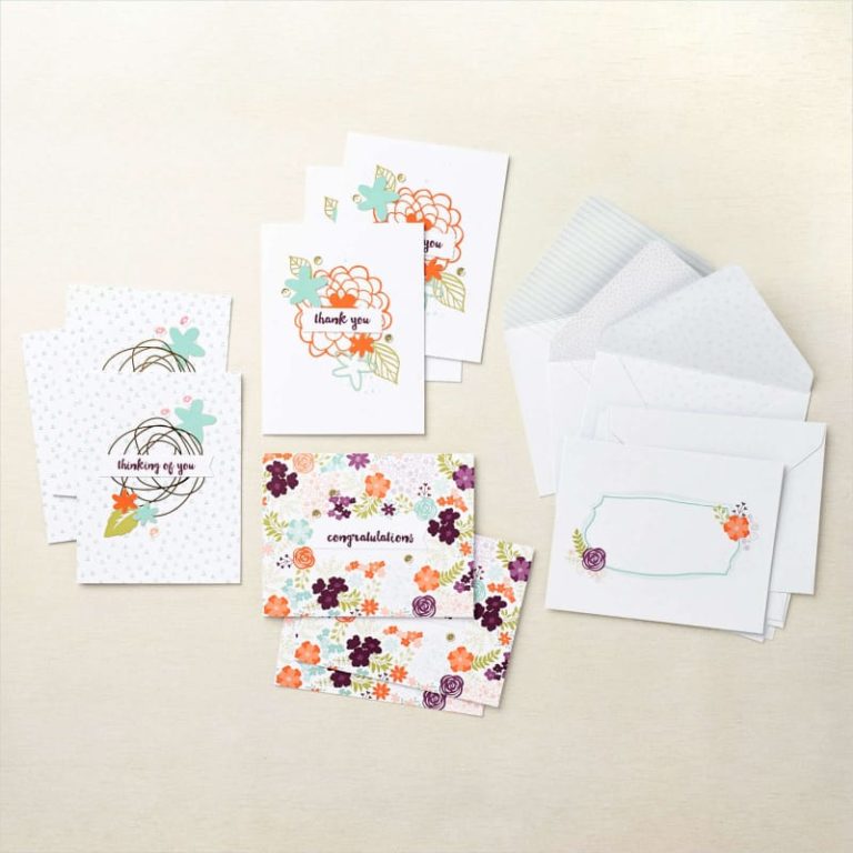 Stampin’ Up! Kartenset Blütenworte: Beispiel
