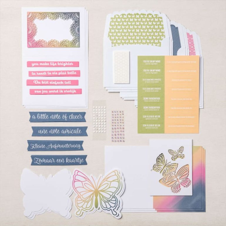 Stampin’ Up! Kartenset Farbenfrohe Gedanken: Inhalt