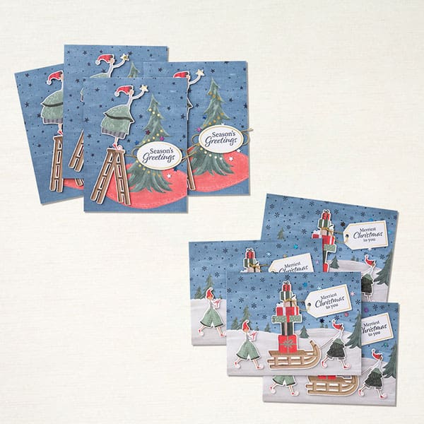 Stampin’ Up! Kartenset Verspielte Weihnachten: Beispiel