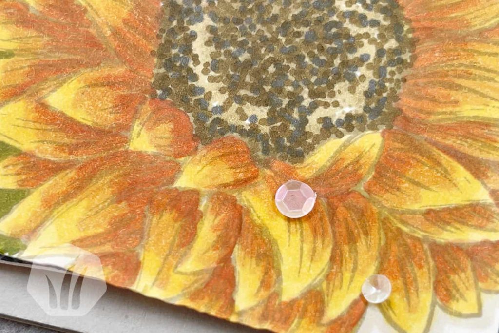 Geburtstagskarte Sonnenblume: Details