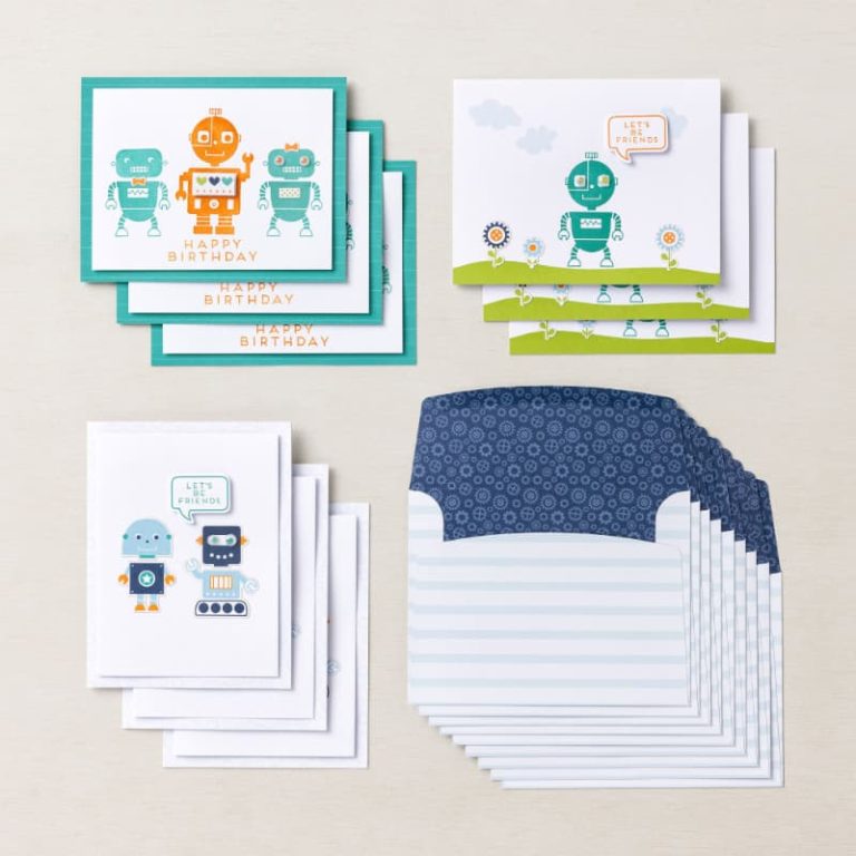 Stampin’ Up! Kinder Kreativset Robotergrüsse: Beispiele