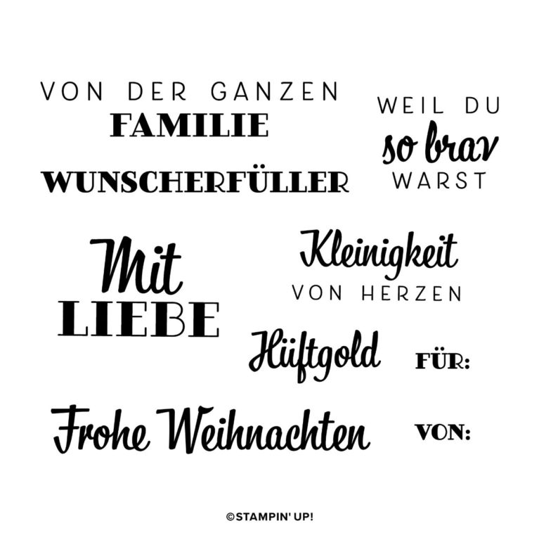 Stempelset Gut Geschenkt