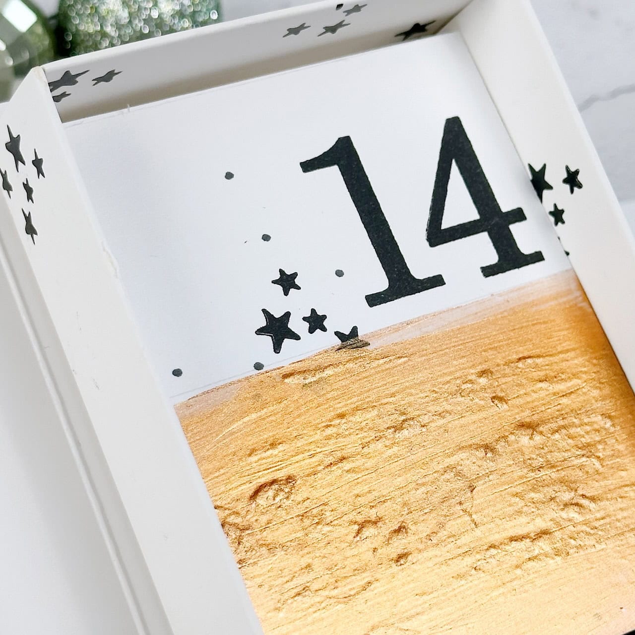 Rubbellos Adventskalender selber machen: Detail Innenseite