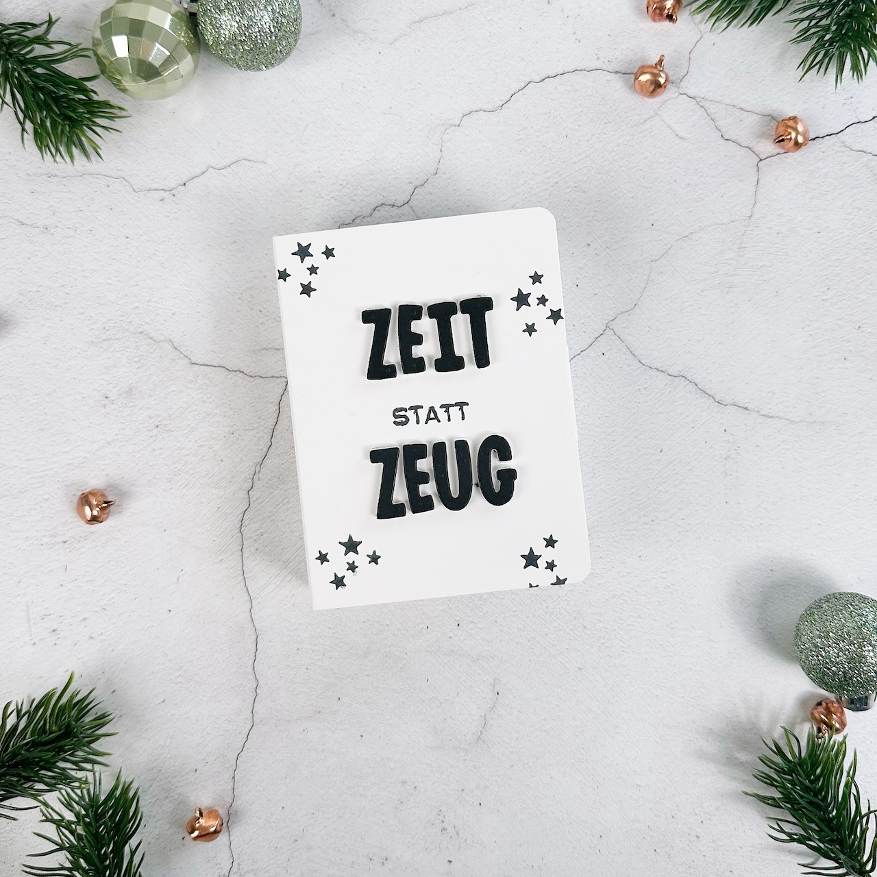 Rubbellos Adventskalender selber machen: Frontansicht