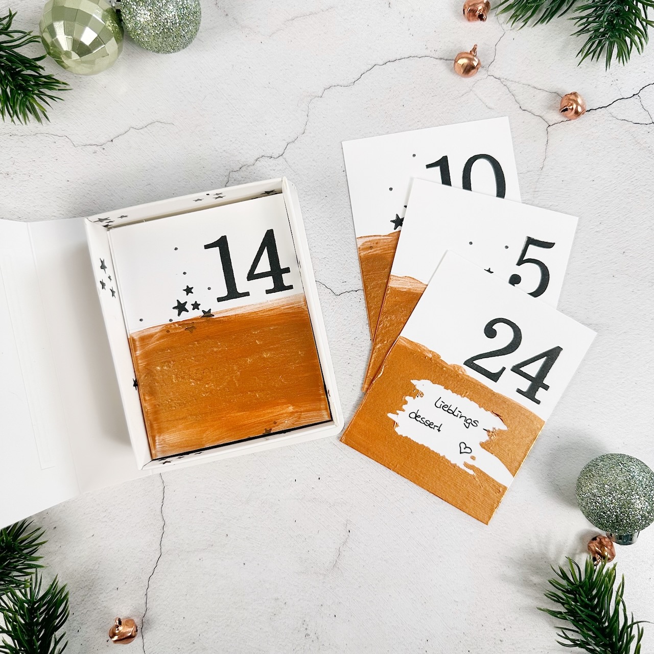 Rubbellos Adventskalender selber machen