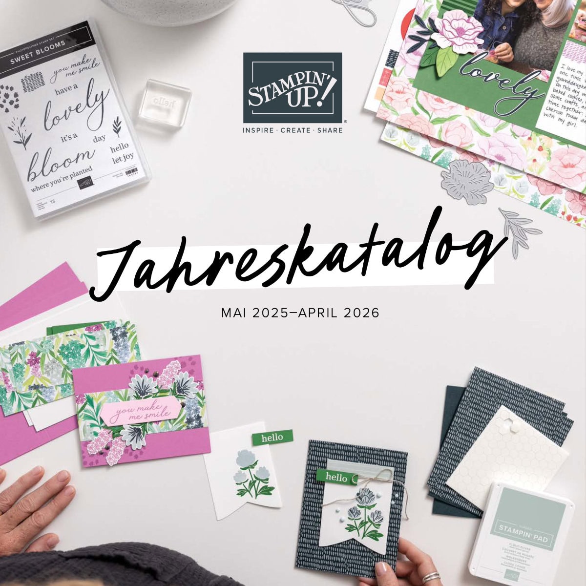 Stampin’ Up! Jahreskatalog 2025-2026 Deckblatt quadratisch